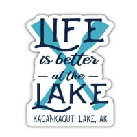 Kagankaguti jezero Aljaska suvenir Vinil naljepnica za naljepnicu za naljepnicu 4-pakovanje