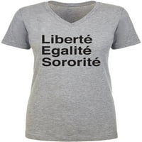 Liberte egalite Sororite Womens V-izrez majica