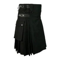 Kilts za muške suknje hlače, vintage gotičke škotske suknje Moderne traperice Tartan Hybrid Kilt Tradicionalni
