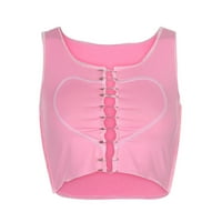 Sportski vrhovi za žene Ženska ružičasta Ljubav prsluk bez rukava karakterističan pin ličnost ženska bluza