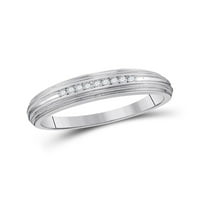 10kt bijelo zlato mens okrugli dijamantski rubni ivica godišnjica vjenčanja prsten za prsten CTTW
