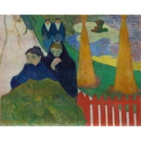 Paul Gauguin Crni moderni uokvireni muzej Art Print pod nazivom - Arlesian