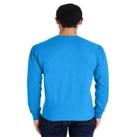 Comfort Wanes Unise 5. oz., Psovka pamučna odjeća-obojena majica s dugim rukavima s džepom - GDH250