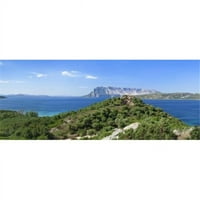 Panoramske slike PPI137944L Treće na brdu Capo Coda Cavallo Baronia Sardinija Italija Poster Print panoramskim