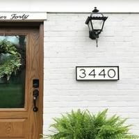 Firmar brojevi Adresa plaque potpisuje crni cink legura i izdržljiva jednostavna za čitanje za vanjsku kuću Moderna vrata abecede