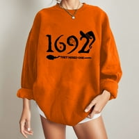 Duks za žene Trendi moda Print CrewNeck labavi Ležerne prilike pulover s dugim rukavima