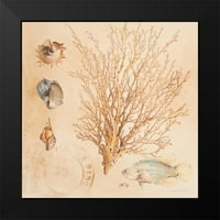 Loreth, Lanie Crna Moderna uokvirena muzejska umjetnost Print pod nazivom - Coral Medley II