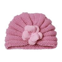 Rovga šeširi za dječake Djevojke Toddler Baby pletena kapa Beaneess cvijeća za kovanje elastički turbanski šešir