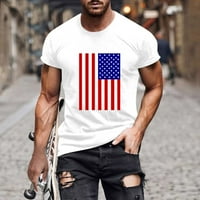 Muška zastava Majica Patriotska košulja za neovisnost za muškarce Patriotska američka tee Ispis pulover