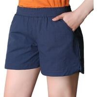 Kapreze dame džep mini pantalone modna elastična struka dno ljetne kratke hlače bermuda vruće hlače
