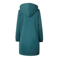 Entyinea zimski kaputi za žene zimske tople flaspete kapute meke čvrste boje nejasne jakne plave s