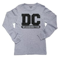Washington, D.C. DC Classic City State Sign Boy's Grey majica s dugim rukavima