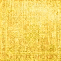 Ahgly Stroj za upotrebu u zatvorenom kvadratu Perzijski žuti tradicionalni prostirci, 5 'kvadrat