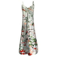 Dyegold sandresses za ženska Ležerna plaža - Maxi haljine za žene vjenčanje gost v izrez bez rukava