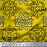 Soimoi modalna satenska tkanina cvjetna mandala dekor tkanina sa širom od tiskanog dvorišta