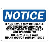 Obaveštenje znakovi - ako imate novo osiguranje i informacije