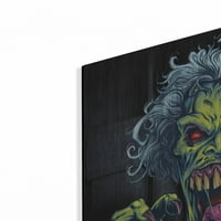 Luxe Metal Art 'Zeleni crtani zombi' by Flyland Dizajni, metalna zida Art, 24 x24