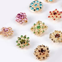 Walbest set cvjetni broševi šuplji nakit poklon legura relučni Rhinestone Crystal mladenci šal broš pinovi za zabavu vjenčanje