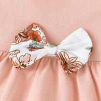 Biayxms Baby Girls Outfit, majica s dugim rukavima Crta s cvjetnim hlačama pada odjeća