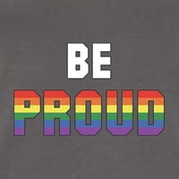 Budite ponosni Rainbow LGBT ponos ženski vitak fit junior tee, tamno siva, mala