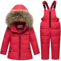 -Dobrojite djecu zimsku puffer jaknu i sniježne hlače 2-komadni set za unošenje snesika