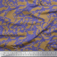 Soimoi Brown modalno satenske tkanine apstraktni krugovi apstraktna ispis tkanina od dvorišta široko
