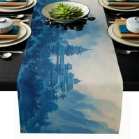 Kineski stil krajolika slikanje tinte za slikanje stola za stol za stol za kućne vjenčane stol mat središnja dekoracija Dugačak stolnjak