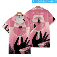 Muška koktura Havajska koktura za koktel je otisnuta casual havajska gumba za odjeću za ljeto, S-4XL