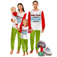 Podudarni obiteljski božićni pidžami postavljeni božićni bivol plastirani prut print baby-djeci-odrasli-kućni