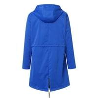 Guvpev ženska puna jakna za kišu na otvorenom kapuljač kapuljača, otporna na vjetar - plavi s