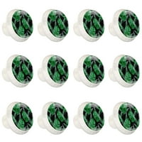 Zeleni list tropskim gumbama za kuhinjski ormar za ormarić ormara za ormarište povlačenja ručke ručke