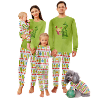 Porodica koja odgovara Božićne pidžame Set Božić Grinch tiskane veličine Dječjeg djece-ljubimce za kućne