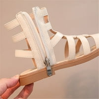 Little Chlidren Djevojke cipele Čvrste boje midrene otvorene nožne sandale Ljeto rimske sandale Princess