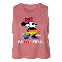 Disney Pride - Beyousful - Minnie Rainbow haljina - Juniors obrezana pamučna mješavina majica