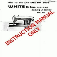 Bijeli W šivaći stroj za vez za vez za serger Ručni reprint