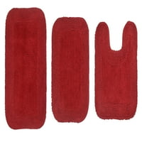 Weavers kolekcija zračenja - apsorbira pamučna mekana ručica za kupanje, aparat za pranje, postavljen sa konturama, crvenom bojom