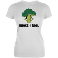 Povrće brokoli Rock Brocch i Roll Funny Juniors Meka majica Bijeli LG