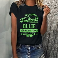Blueeeek Ženska Crewneck St. Patrickov dan Ispisuje majice Modne udobne ženske bluze vrhovi