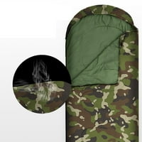 Široka torba za spavanje hladnog vremena sa zip zelenom podstavljenom torbom kompaktna voda udoban za planinarenje za planinarenje