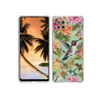 Floral-Hummingbird-Gardens-Torbica, dizajnirana za Samsung Galaxy A Case Soft TPU za Djevojke Boys Poklon,