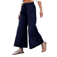 Hlače za žene Žene Ležerne prilike čvrste hlače Udobne elastične visoke struke Casual Ležerne prilike