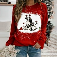 Gotyou Women Božićne duksere, Duge pulover s dugim rukavima, Zimska odjeća Outfits džemper Black XL