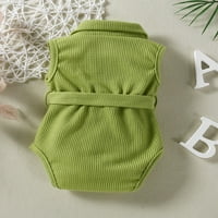 Jedno otvaranje djevojaka za bebe Ljetne casual romper pune boje bez rukava bez rukava dolje PlaySuit