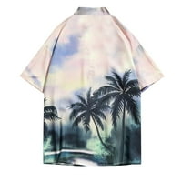Feterrnal muške proljeće ljeto casual trese print havajske majice kratkih rukava majice na plaži Majice