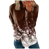 Novi dolasci majice s dugim rukavima za žene Clearence Ležerne prilike pulover Ženske vrhove Grafički