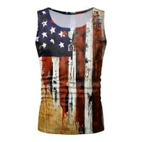 Aueoeo Muns 4. jula TANK TOP USA američka kamena majica Dan Neovisnosti Majica Patriot Cym Workout bez rukava