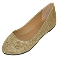 Cipele žene Glitter Mesh balet s ravnim cipelama zlato 7 8