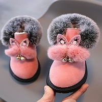 Gomelly Girls prozračne zimske cipele Ležerne prilike na snijegu Boot hodanje boots Comfort Fluffy ovratnik gležnjače ružičaste 11c