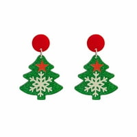 Wiueurtly 80-ih nakit za božićne minđuše za žene za žene lagane težine lako se stavljaju i skinuti šarene minđuše snjegovići božićne stablo