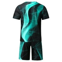 Elneeya Ležerna odjeća Ljeto Moda 3D Ispis O-izrez Sportska odjeća Muška rukavica Slobodna udobna komfejska